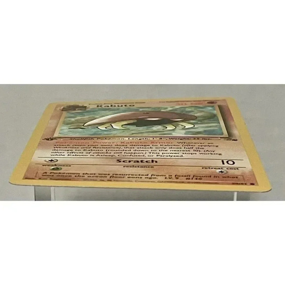 1st Edition Fossil‎ Kabuto 50/62 Pokemon Card WOTC Vintage LP - Picture 4 of 13